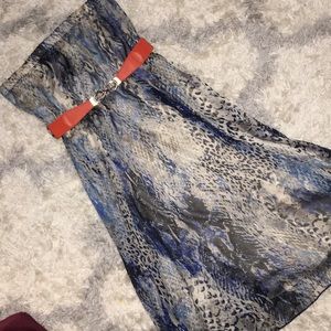 Mind Code Women’s Strapless Dress with belt